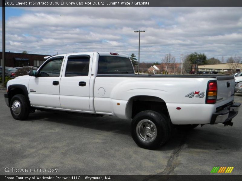 Summit White / Graphite 2001 Chevrolet Silverado 3500 LT Crew Cab 4x4 Dually