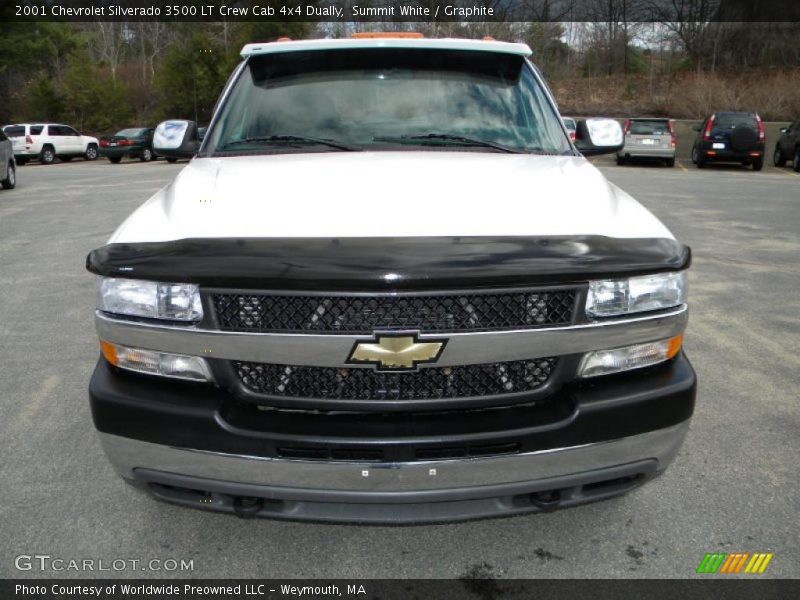 Summit White / Graphite 2001 Chevrolet Silverado 3500 LT Crew Cab 4x4 Dually