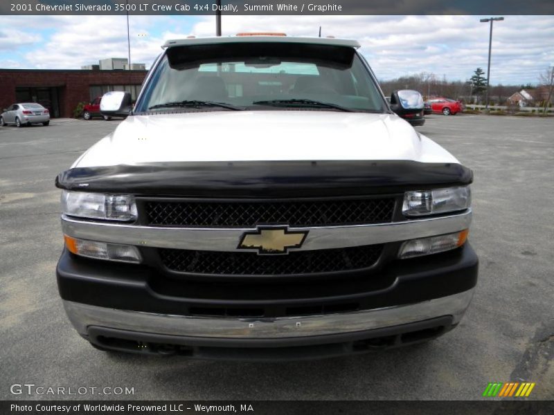 Summit White / Graphite 2001 Chevrolet Silverado 3500 LT Crew Cab 4x4 Dually