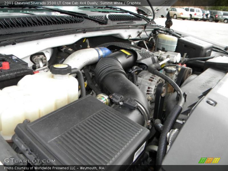 Summit White / Graphite 2001 Chevrolet Silverado 3500 LT Crew Cab 4x4 Dually