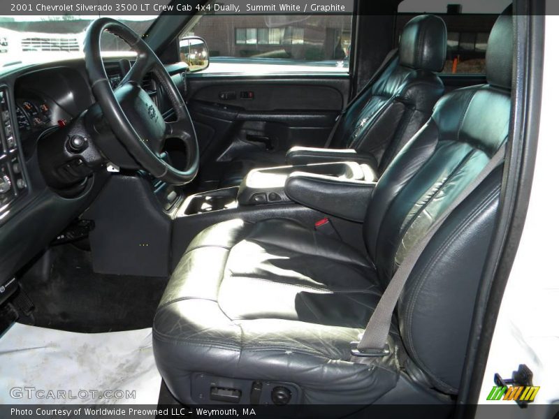 Summit White / Graphite 2001 Chevrolet Silverado 3500 LT Crew Cab 4x4 Dually