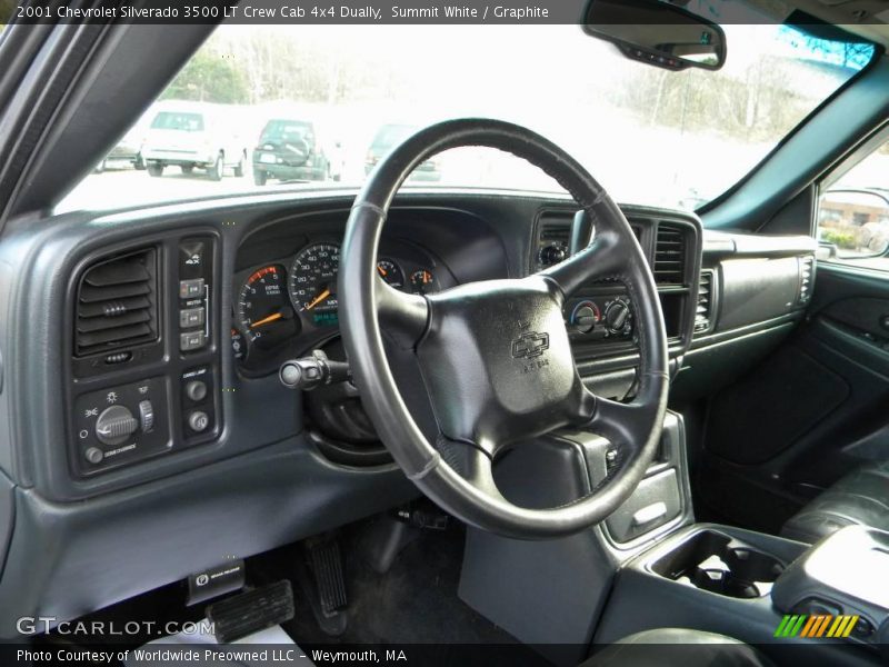 Summit White / Graphite 2001 Chevrolet Silverado 3500 LT Crew Cab 4x4 Dually