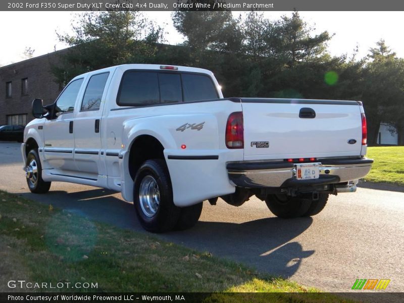 Oxford White / Medium Parchment 2002 Ford F350 Super Duty XLT Crew Cab 4x4 Dually