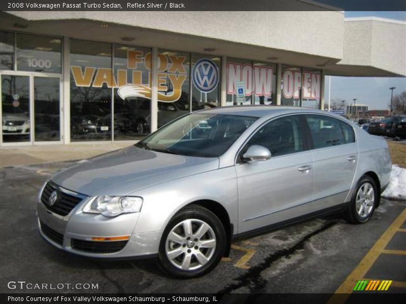 Reflex Silver / Black 2008 Volkswagen Passat Turbo Sedan