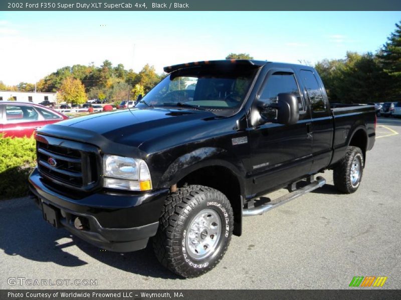 Black / Black 2002 Ford F350 Super Duty XLT SuperCab 4x4