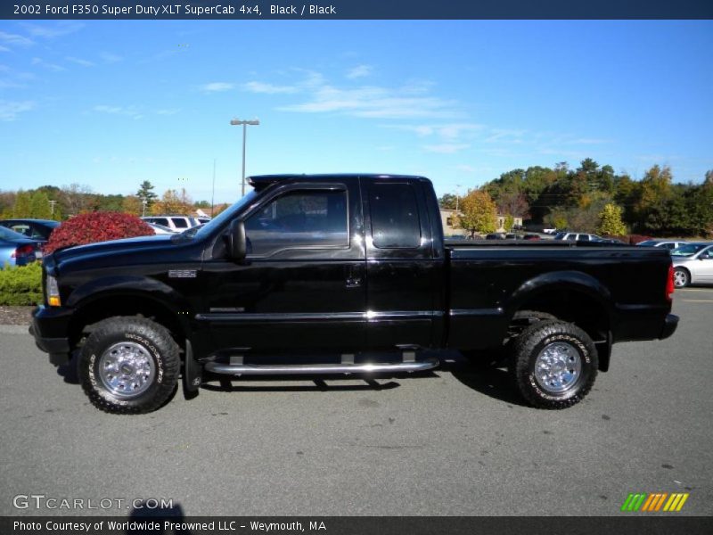 Black / Black 2002 Ford F350 Super Duty XLT SuperCab 4x4