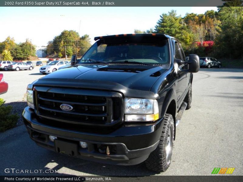 Black / Black 2002 Ford F350 Super Duty XLT SuperCab 4x4