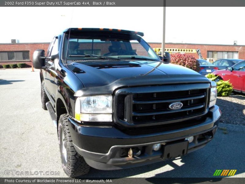 Black / Black 2002 Ford F350 Super Duty XLT SuperCab 4x4