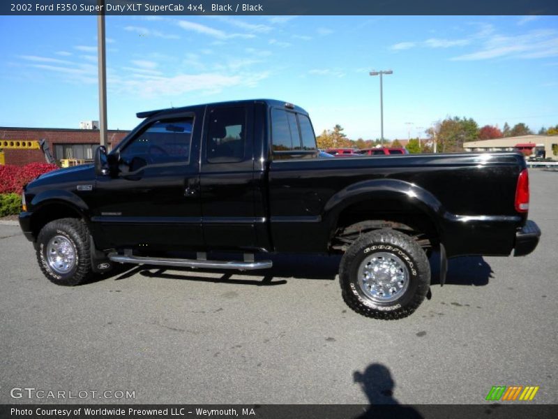 Black / Black 2002 Ford F350 Super Duty XLT SuperCab 4x4