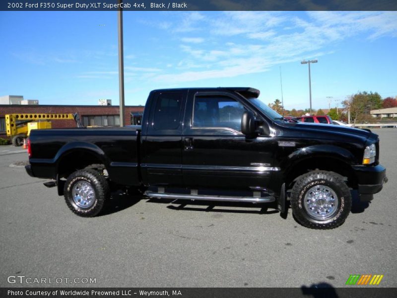 Black / Black 2002 Ford F350 Super Duty XLT SuperCab 4x4