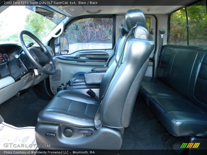 Black / Black 2002 Ford F350 Super Duty XLT SuperCab 4x4