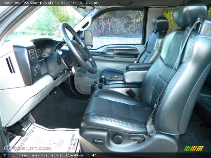  2002 F350 Super Duty XLT SuperCab 4x4 Black Interior