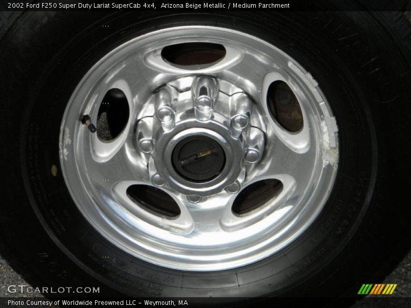 Arizona Beige Metallic / Medium Parchment 2002 Ford F250 Super Duty Lariat SuperCab 4x4