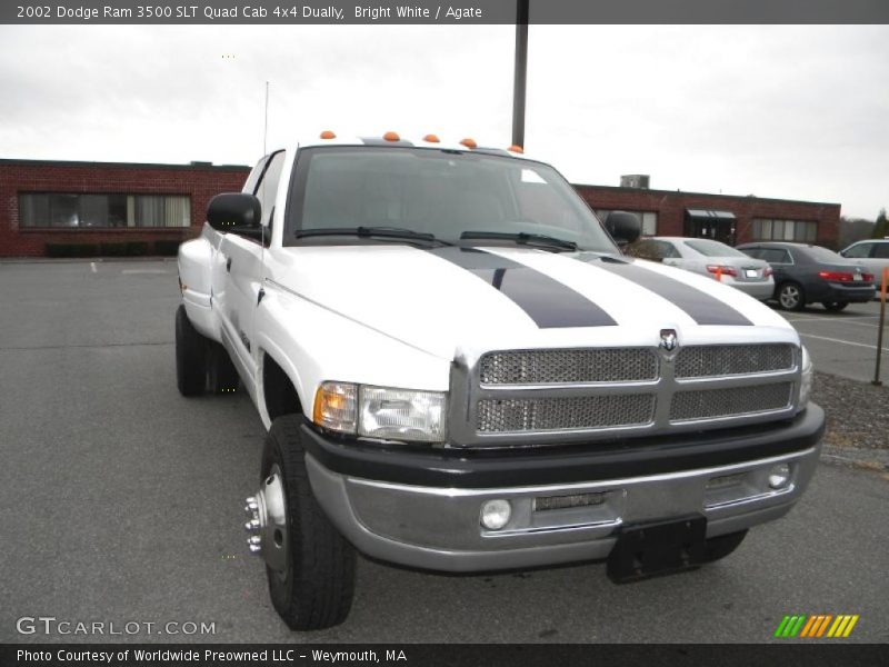 Bright White / Agate 2002 Dodge Ram 3500 SLT Quad Cab 4x4 Dually