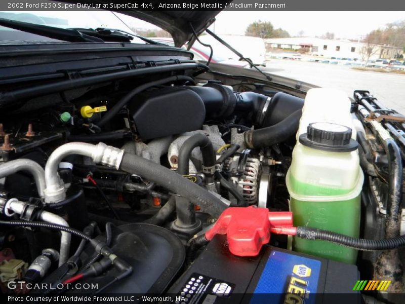 Arizona Beige Metallic / Medium Parchment 2002 Ford F250 Super Duty Lariat SuperCab 4x4