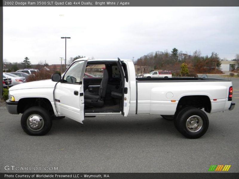 Bright White / Agate 2002 Dodge Ram 3500 SLT Quad Cab 4x4 Dually