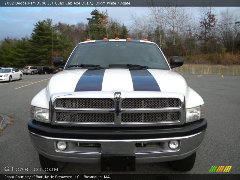 Bright White / Agate 2002 Dodge Ram 3500 SLT Quad Cab 4x4 Dually