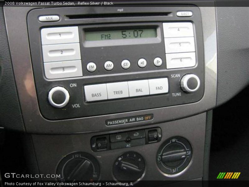 Reflex Silver / Black 2008 Volkswagen Passat Turbo Sedan