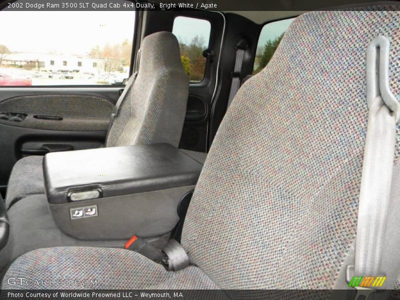 Bright White / Agate 2002 Dodge Ram 3500 SLT Quad Cab 4x4 Dually