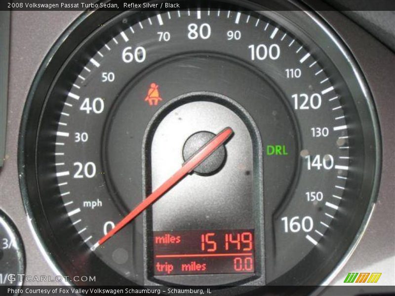 Reflex Silver / Black 2008 Volkswagen Passat Turbo Sedan