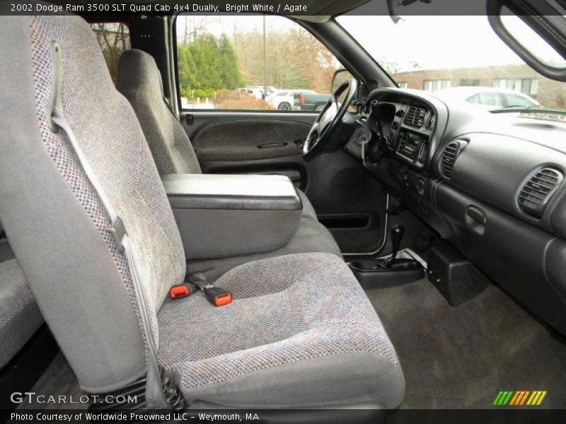Bright White / Agate 2002 Dodge Ram 3500 SLT Quad Cab 4x4 Dually