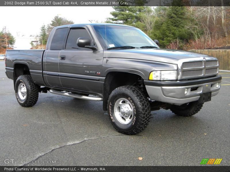 Graphite Metallic / Mist Gray 2002 Dodge Ram 2500 SLT Quad Cab 4x4