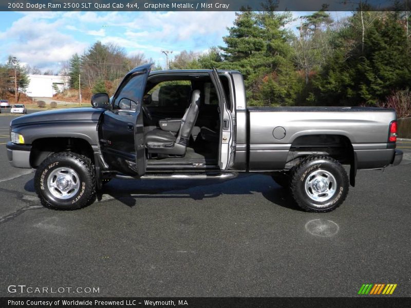 Graphite Metallic / Mist Gray 2002 Dodge Ram 2500 SLT Quad Cab 4x4