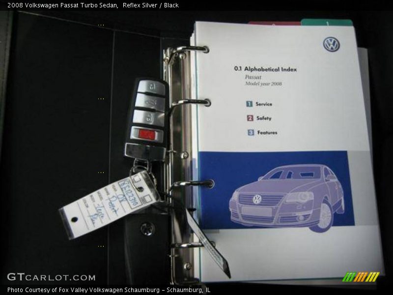 Reflex Silver / Black 2008 Volkswagen Passat Turbo Sedan