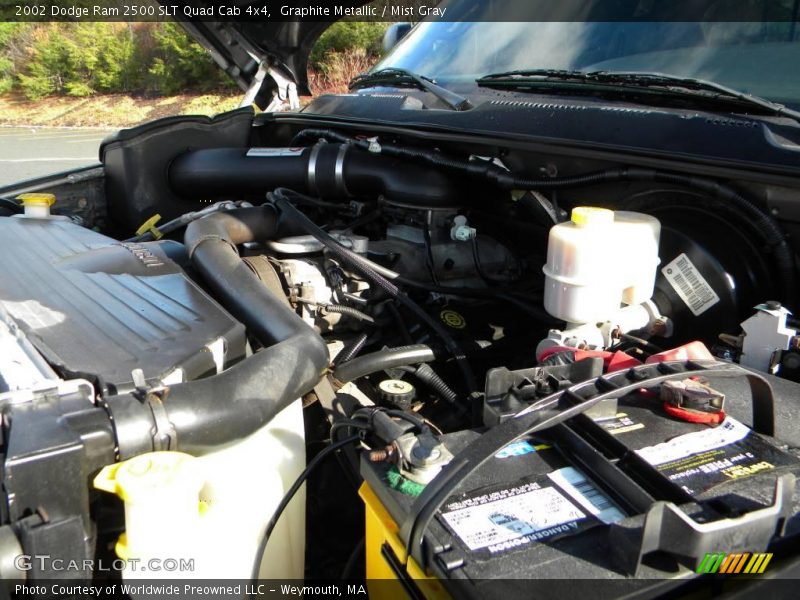 Graphite Metallic / Mist Gray 2002 Dodge Ram 2500 SLT Quad Cab 4x4