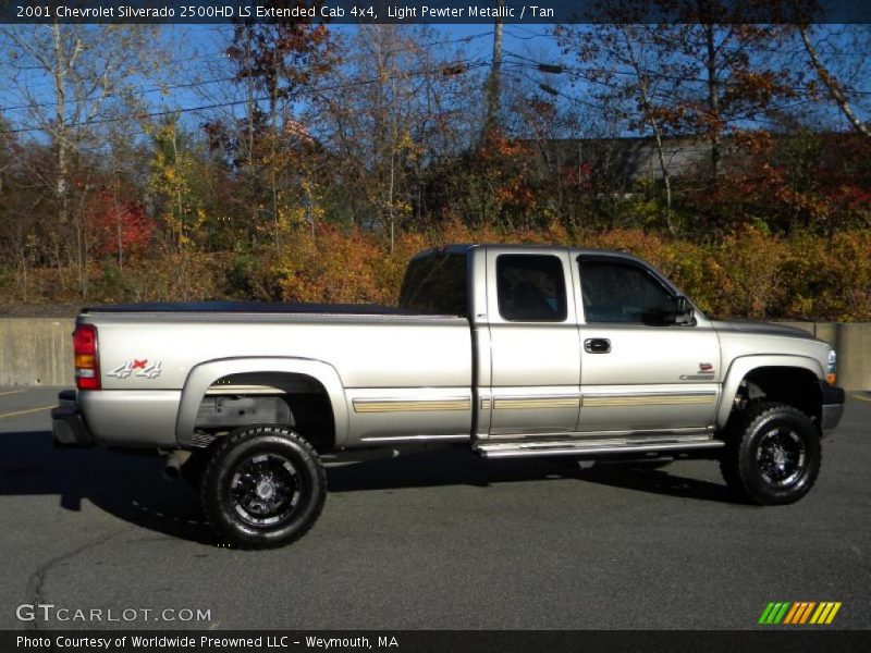 Light Pewter Metallic / Tan 2001 Chevrolet Silverado 2500HD LS Extended Cab 4x4