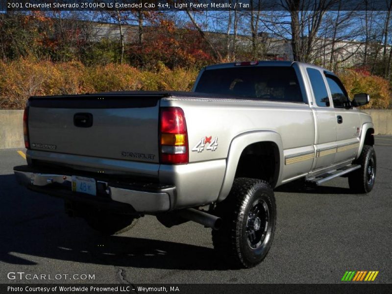 Light Pewter Metallic / Tan 2001 Chevrolet Silverado 2500HD LS Extended Cab 4x4