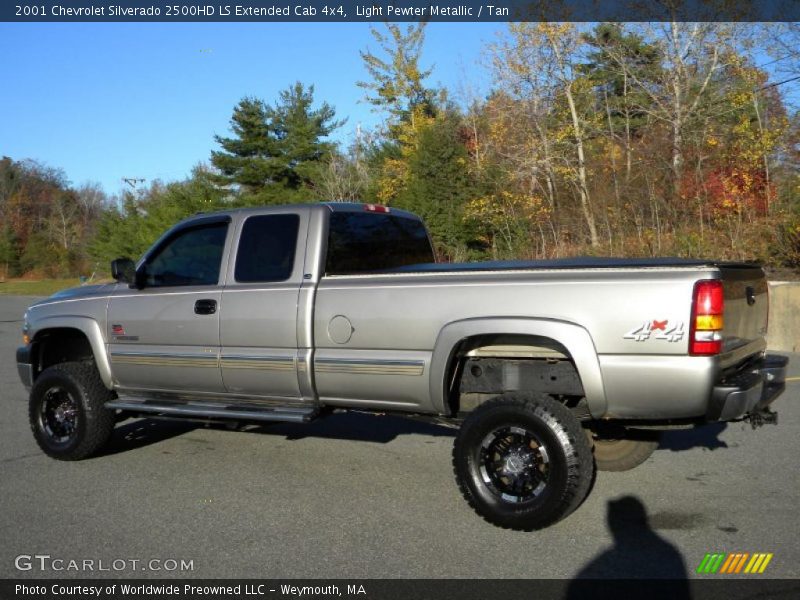 Light Pewter Metallic / Tan 2001 Chevrolet Silverado 2500HD LS Extended Cab 4x4