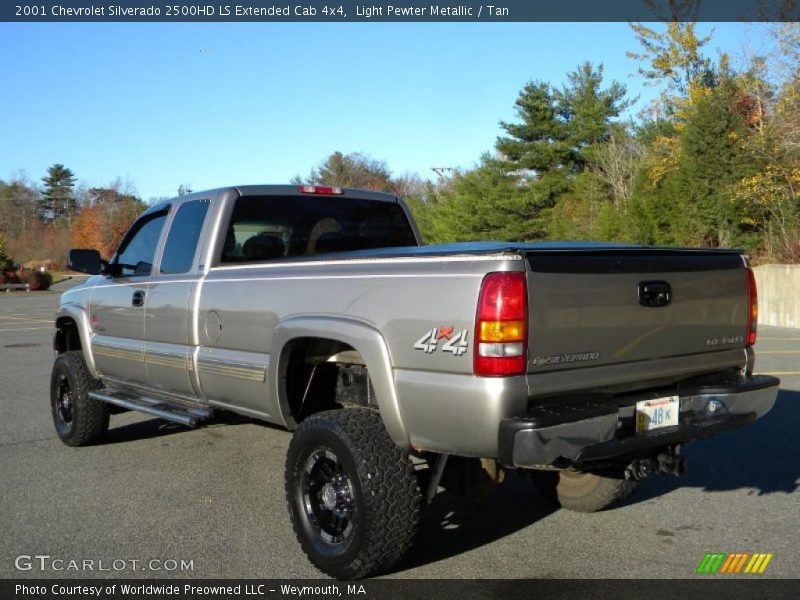 Light Pewter Metallic / Tan 2001 Chevrolet Silverado 2500HD LS Extended Cab 4x4