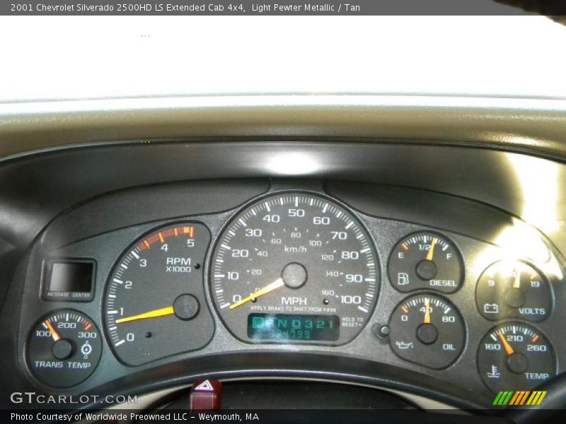  2001 Silverado 2500HD LS Extended Cab 4x4 LS Extended Cab 4x4 Gauges