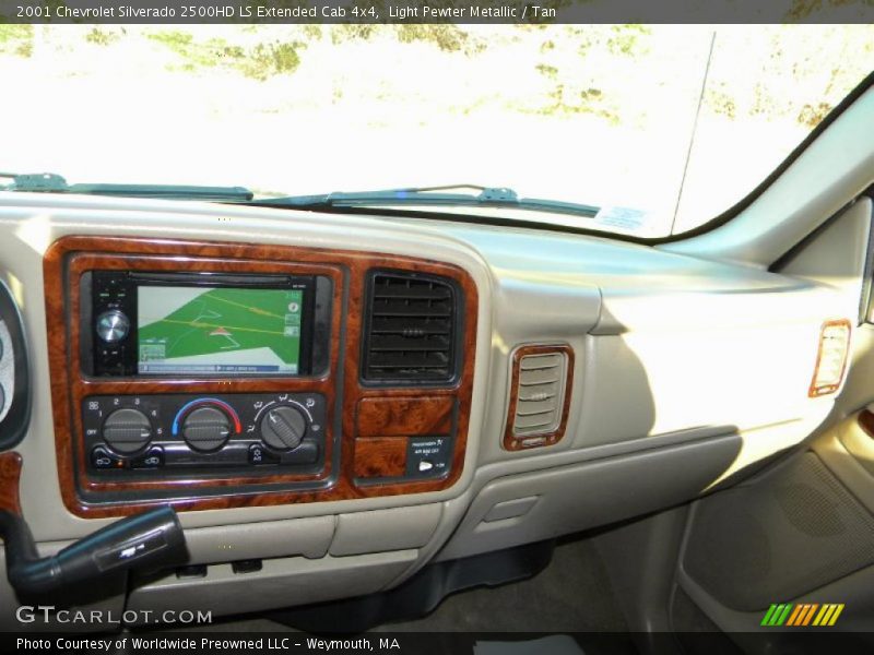 Light Pewter Metallic / Tan 2001 Chevrolet Silverado 2500HD LS Extended Cab 4x4
