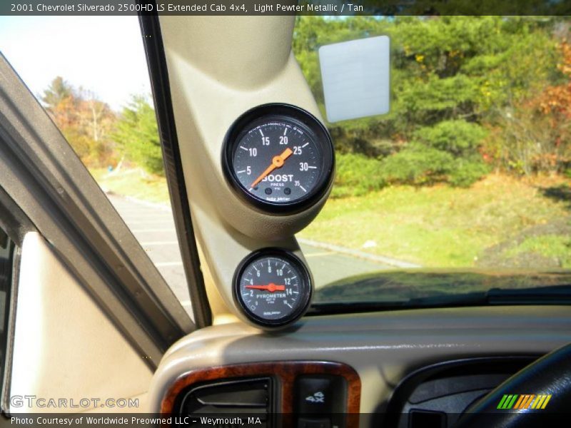 Light Pewter Metallic / Tan 2001 Chevrolet Silverado 2500HD LS Extended Cab 4x4