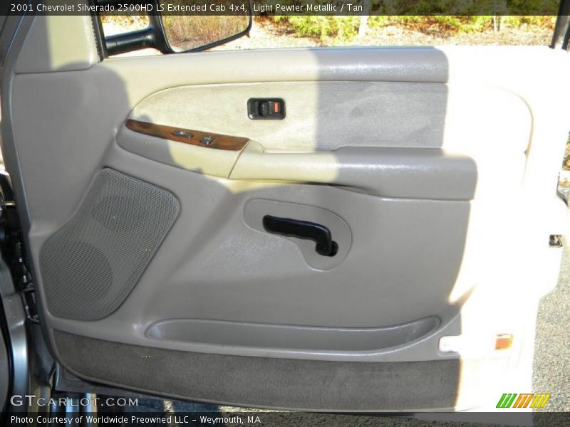 Light Pewter Metallic / Tan 2001 Chevrolet Silverado 2500HD LS Extended Cab 4x4