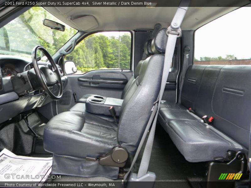  2001 F250 Super Duty XL SuperCab 4x4 Dark Denim Blue Interior