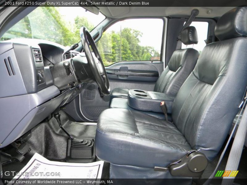  2001 F250 Super Duty XL SuperCab 4x4 Dark Denim Blue Interior