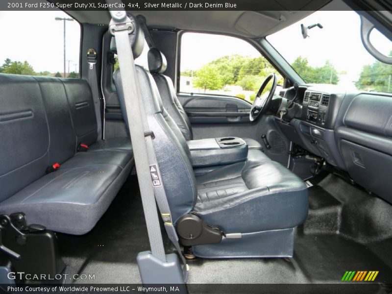  2001 F250 Super Duty XL SuperCab 4x4 Dark Denim Blue Interior