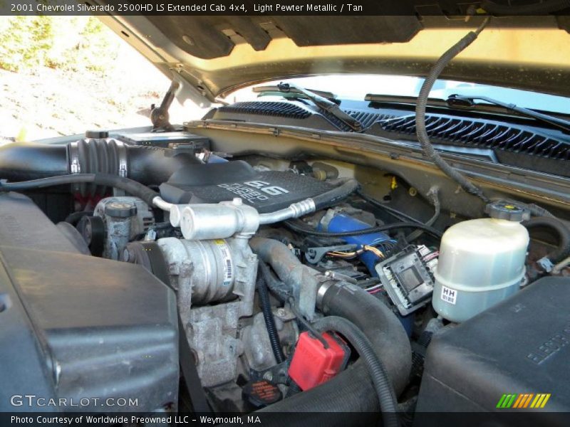 Light Pewter Metallic / Tan 2001 Chevrolet Silverado 2500HD LS Extended Cab 4x4