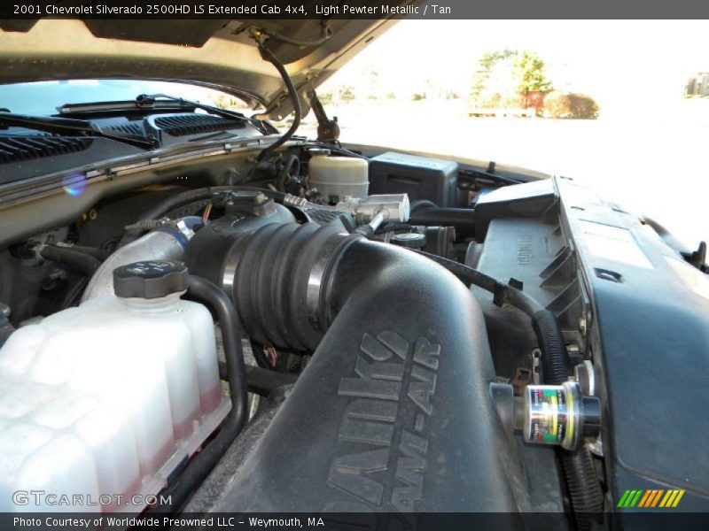 Light Pewter Metallic / Tan 2001 Chevrolet Silverado 2500HD LS Extended Cab 4x4