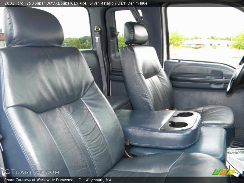  2001 F250 Super Duty XL SuperCab 4x4 Dark Denim Blue Interior