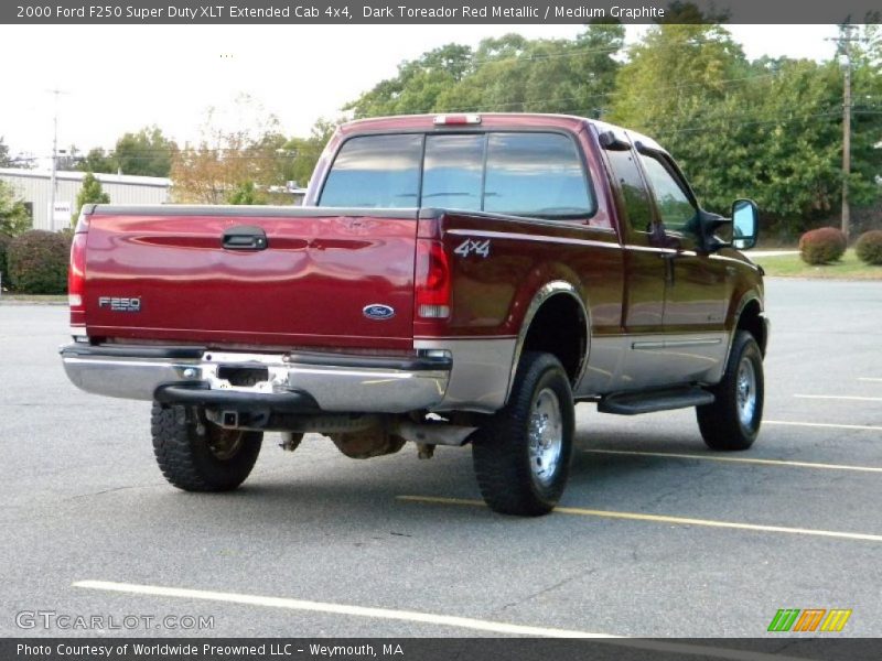 Dark Toreador Red Metallic / Medium Graphite 2000 Ford F250 Super Duty XLT Extended Cab 4x4