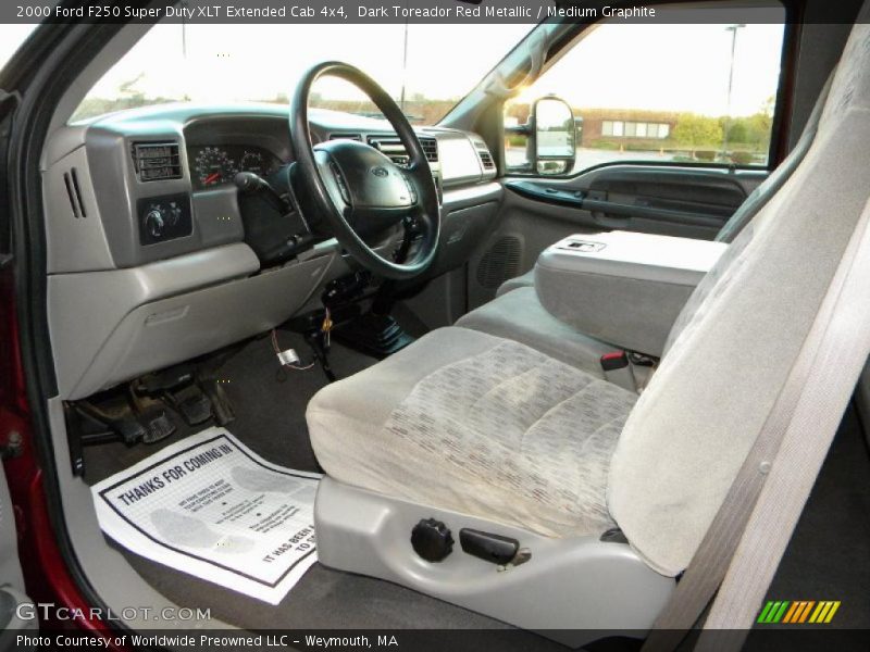  2000 F250 Super Duty XLT Extended Cab 4x4 Medium Graphite Interior