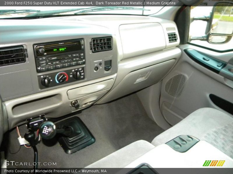 Dark Toreador Red Metallic / Medium Graphite 2000 Ford F250 Super Duty XLT Extended Cab 4x4