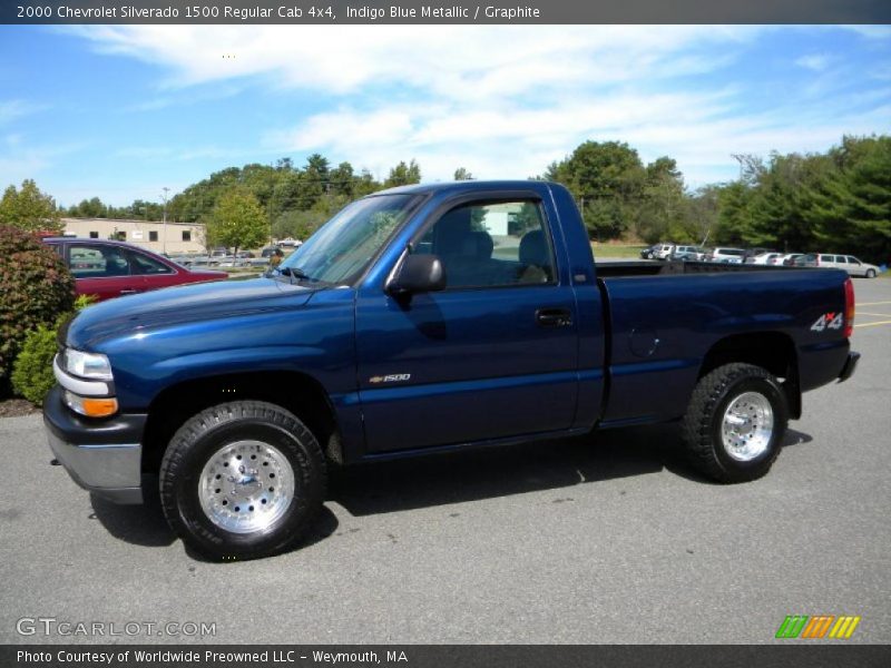 Indigo Blue Metallic / Graphite 2000 Chevrolet Silverado 1500 Regular Cab 4x4