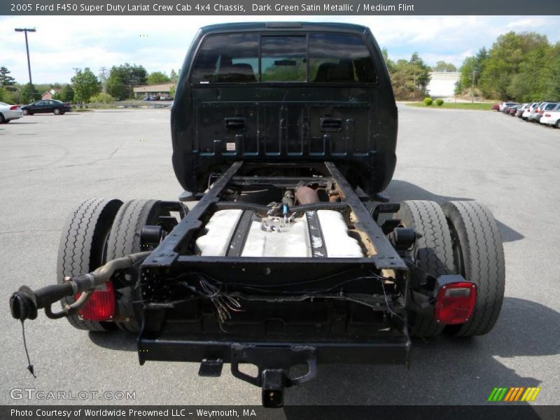 Dark Green Satin Metallic / Medium Flint 2005 Ford F450 Super Duty Lariat Crew Cab 4x4 Chassis