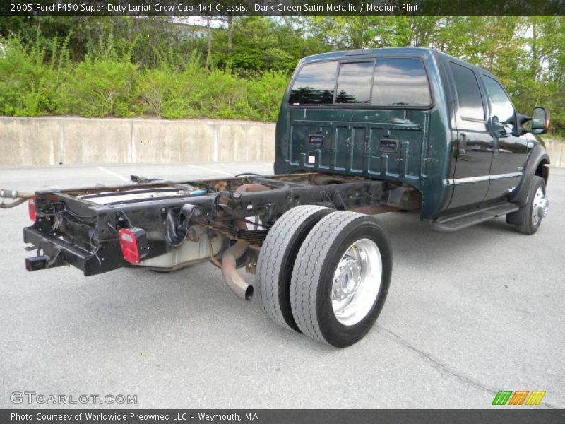 Dark Green Satin Metallic / Medium Flint 2005 Ford F450 Super Duty Lariat Crew Cab 4x4 Chassis