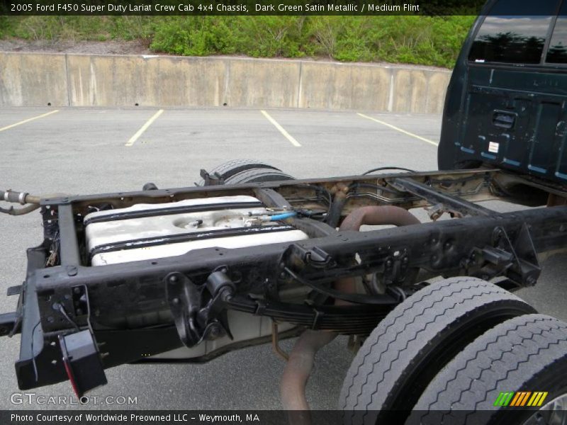 Dark Green Satin Metallic / Medium Flint 2005 Ford F450 Super Duty Lariat Crew Cab 4x4 Chassis